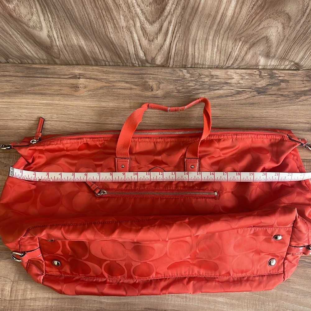 Pre-owned Coach Orange Signature Nylon Tote Bag - Picture 9 of 12
